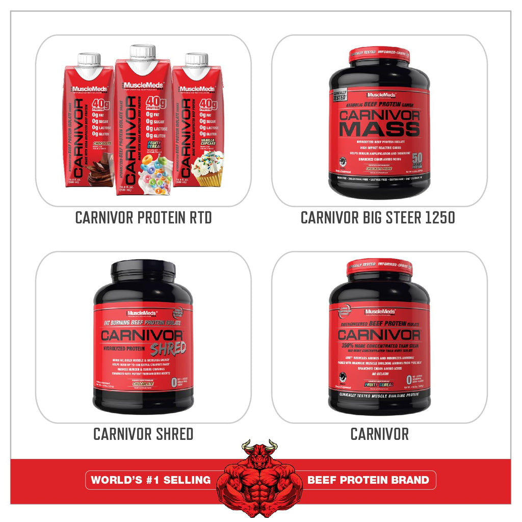 MuscleMeds Carnivor Mass Chocolate Big Steer 1250 - 15 Lb - image 7
