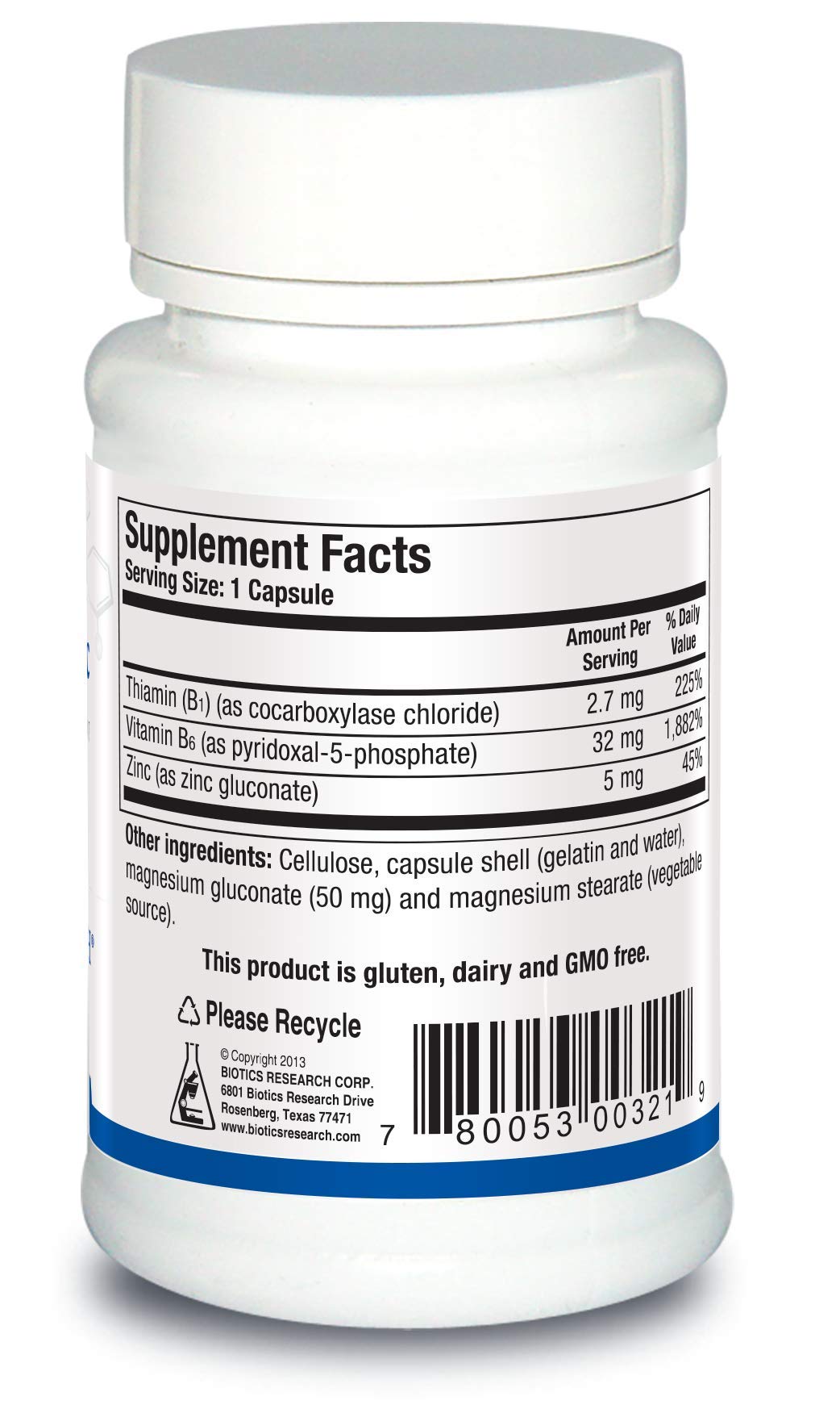 BIOTICS RESEARCH B6 B1 Plus Zinc - 90 Capsules - image 2