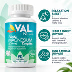 VAL Triple Magnesium Complex 400mg for Sleep & Relaxation - 90 Capsules - image 2