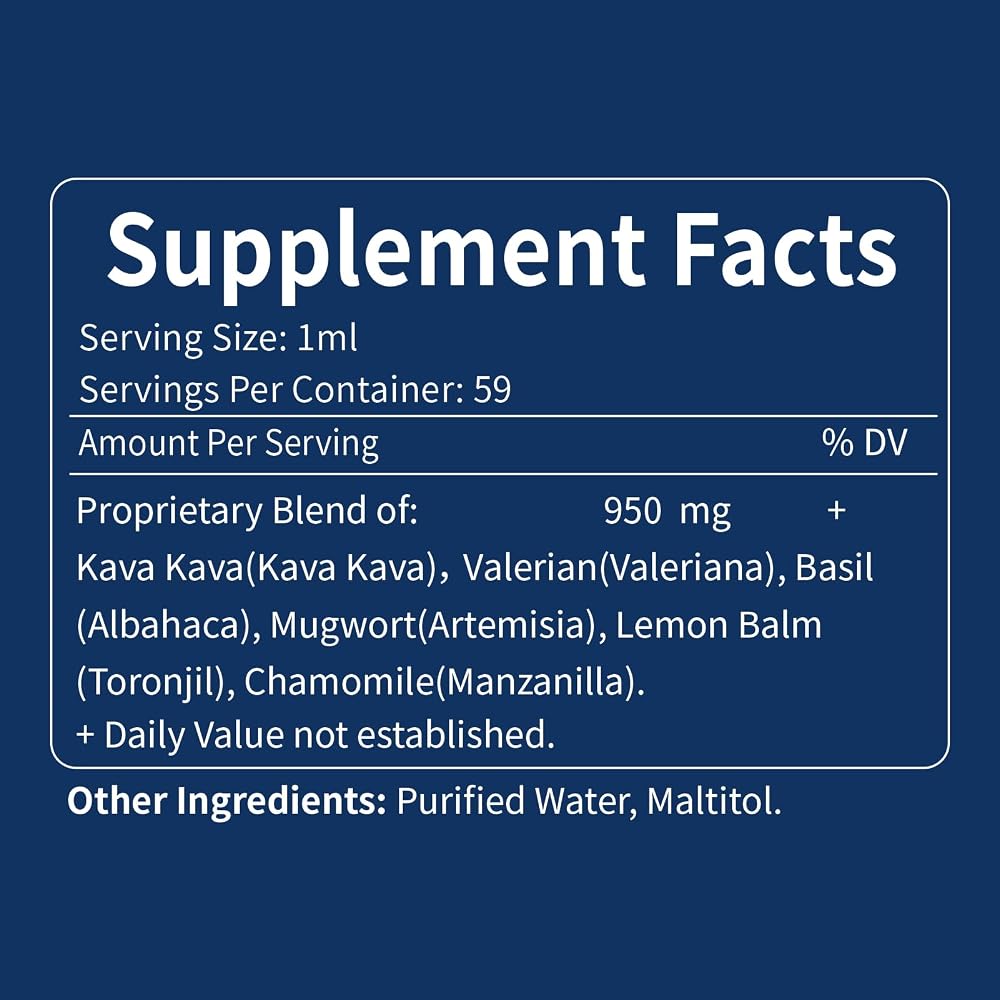 Nurbetoxa Kava Kava Root Extract Drops for Sleep Support - 2 Fl Oz - image 7