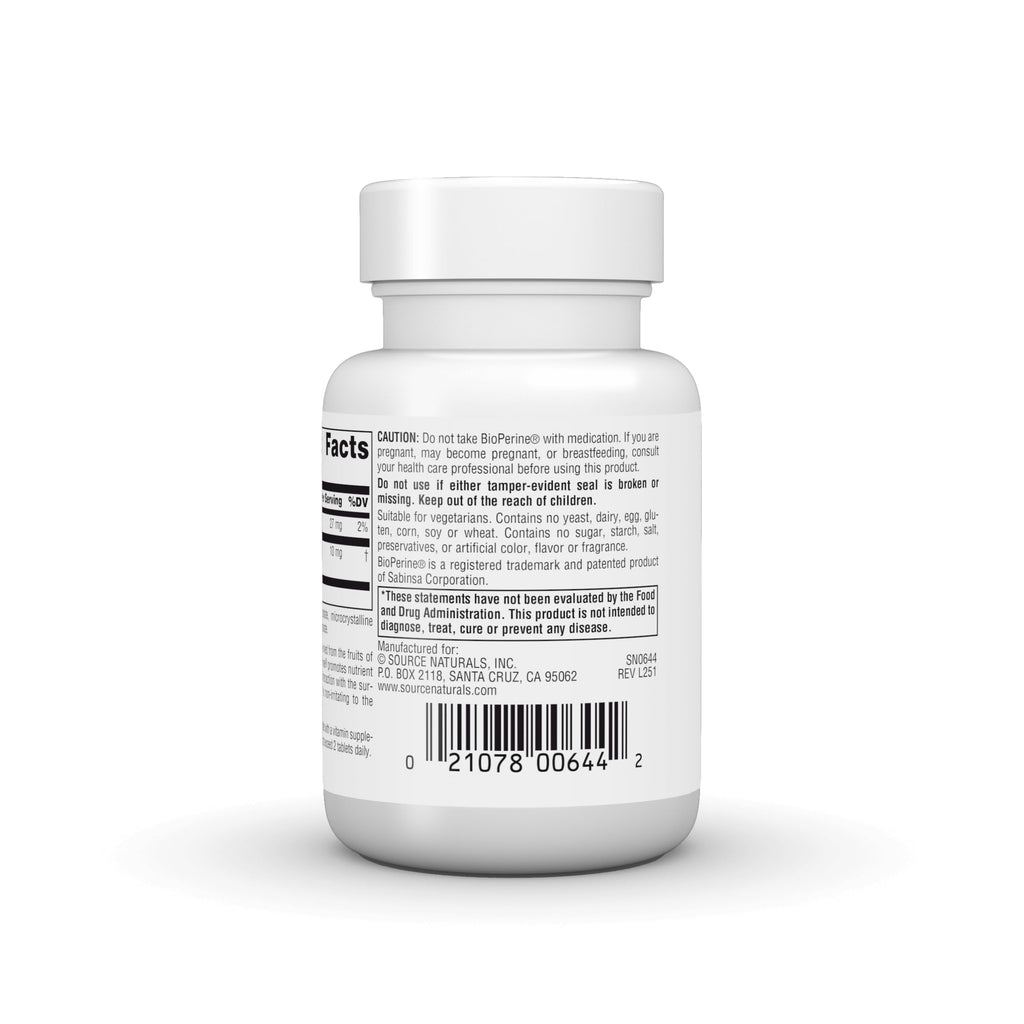 Source Naturals BioPerine 10 mg - 120 Tablets - image 4