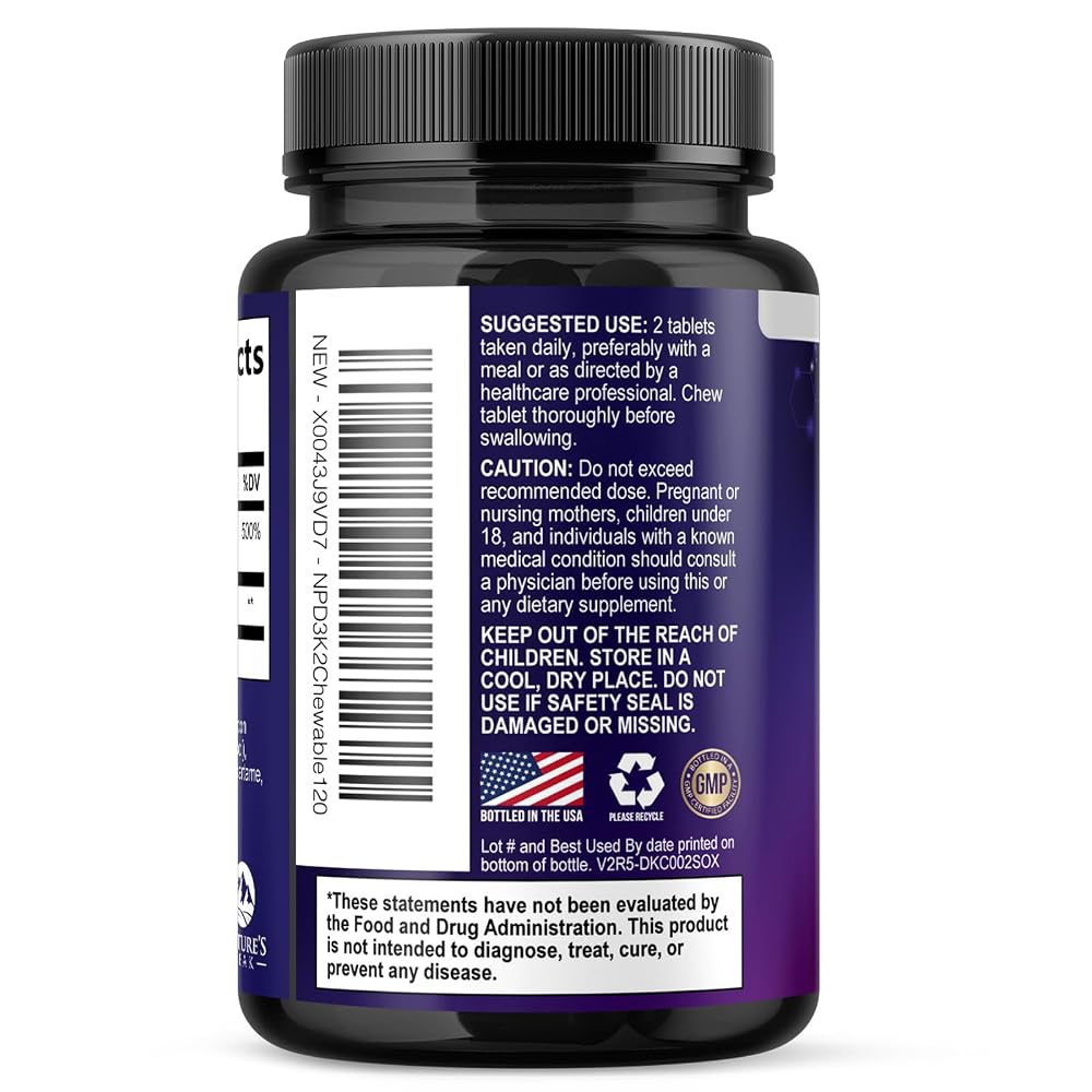 Nature's Peak Vitamin D3 K2-4000 IU Vitamin D3 & 200 mcg Vitamin K2
