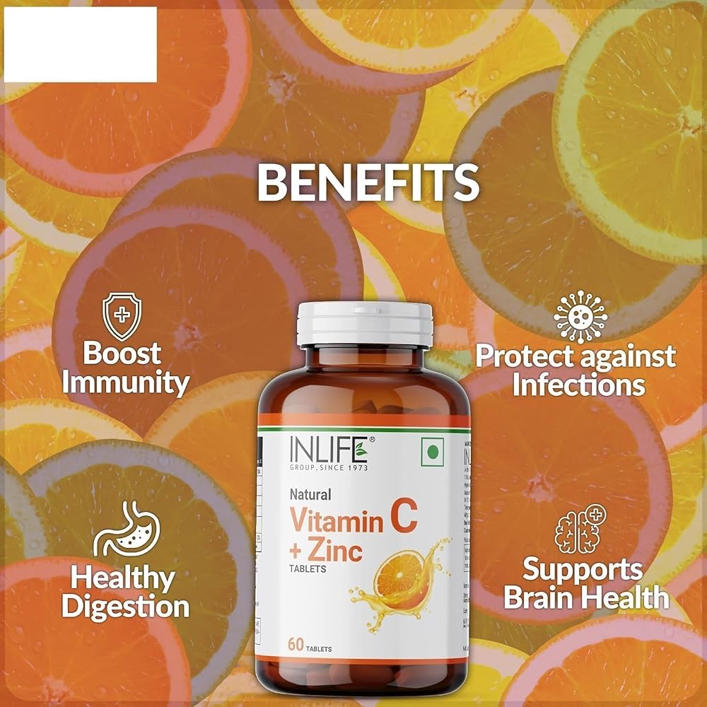 Generic Natural Vitamin C Amla Extract with Zinc - 60 Tablets - image 4