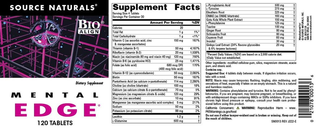Source Naturals Mental Edge