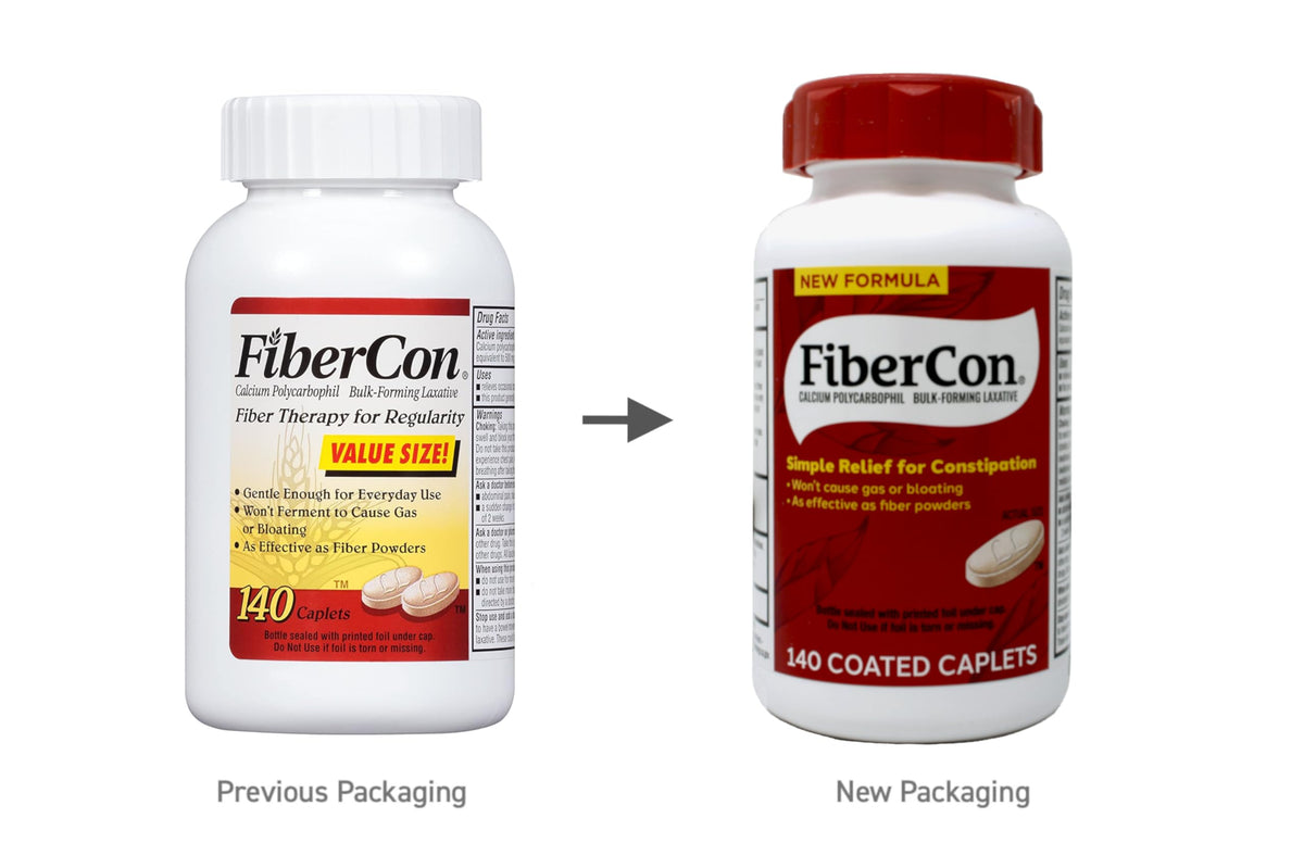 Fibercon Fiber Therapy for Regularity - 140 Caplets - image 5