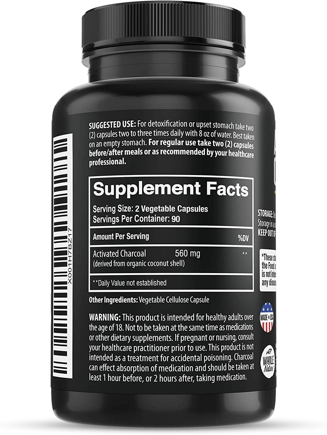 Whole Nature Activated Charcoal Capsules - 180 Capsules - image 8