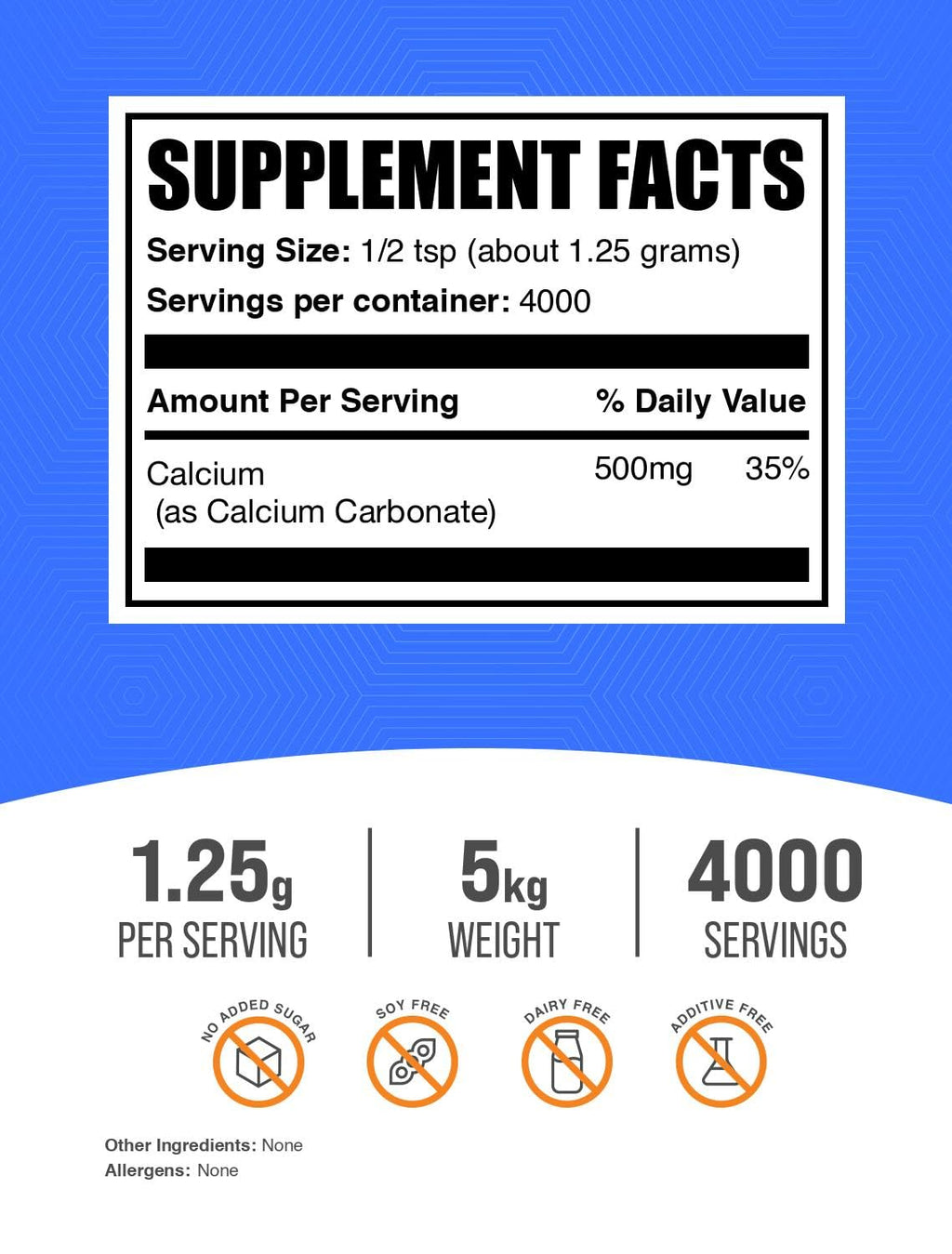 BulkSupplements.com Calcium Carbonate Powder - Unflavored