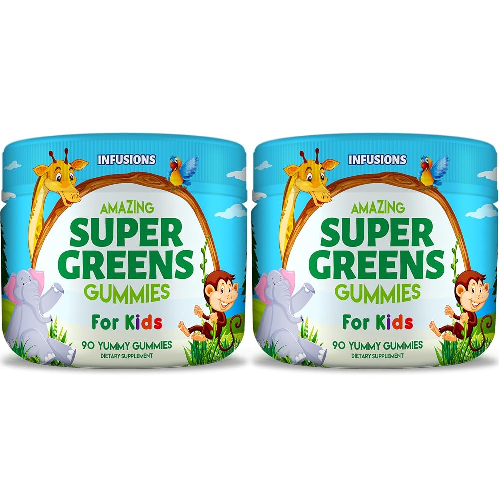 Infusions Super Green Gummies for Kids - 180 Count (2 Pack)
