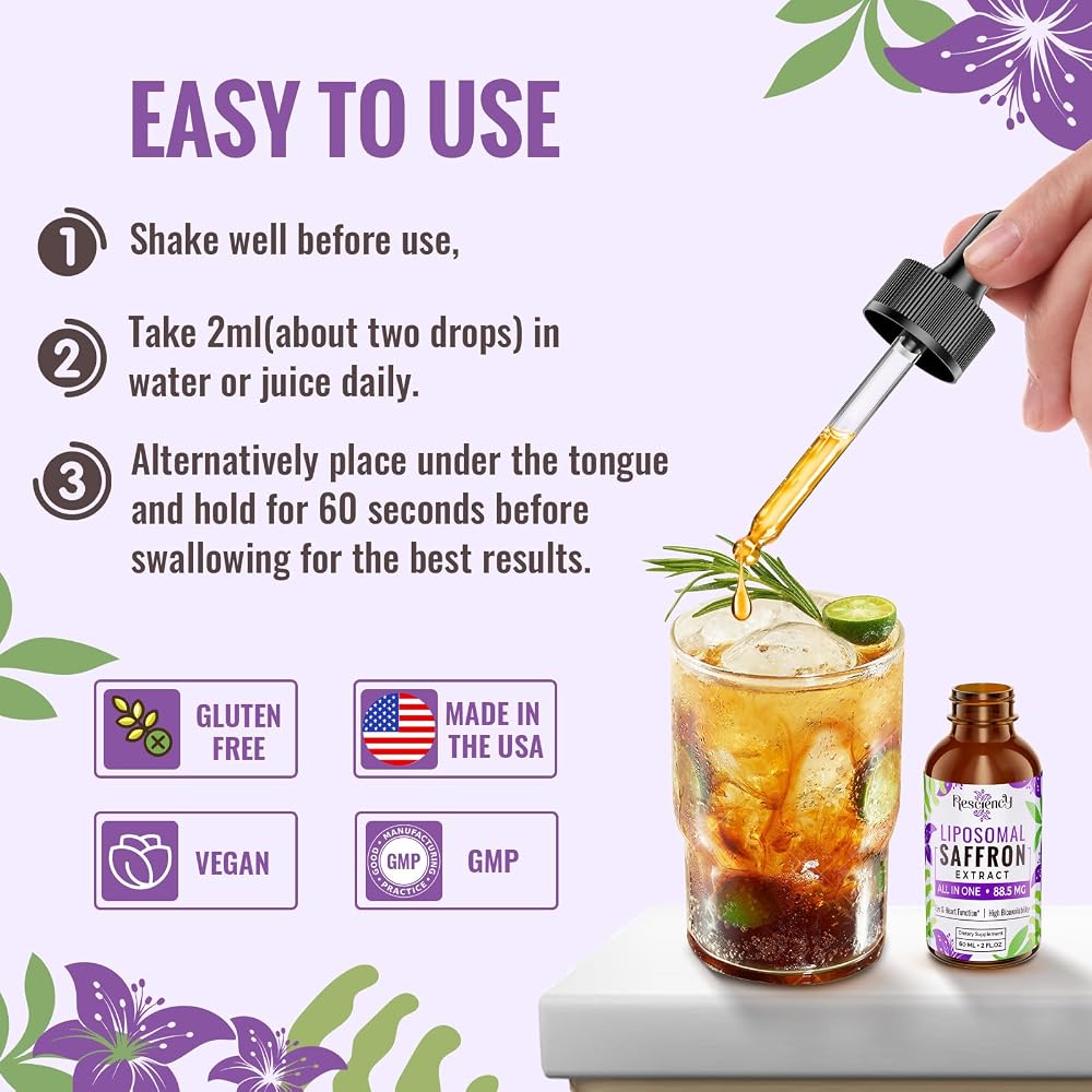 Resciency Saffron Supplements - 88.5 mg Saffron Extract Better