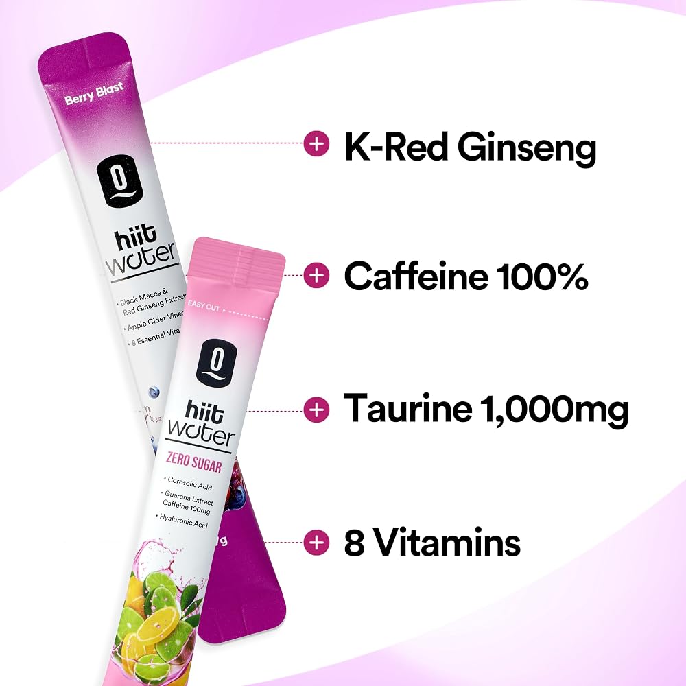 HIITWATER Pink Lemon Energy Sticks Powder - 10 Pack - image 3