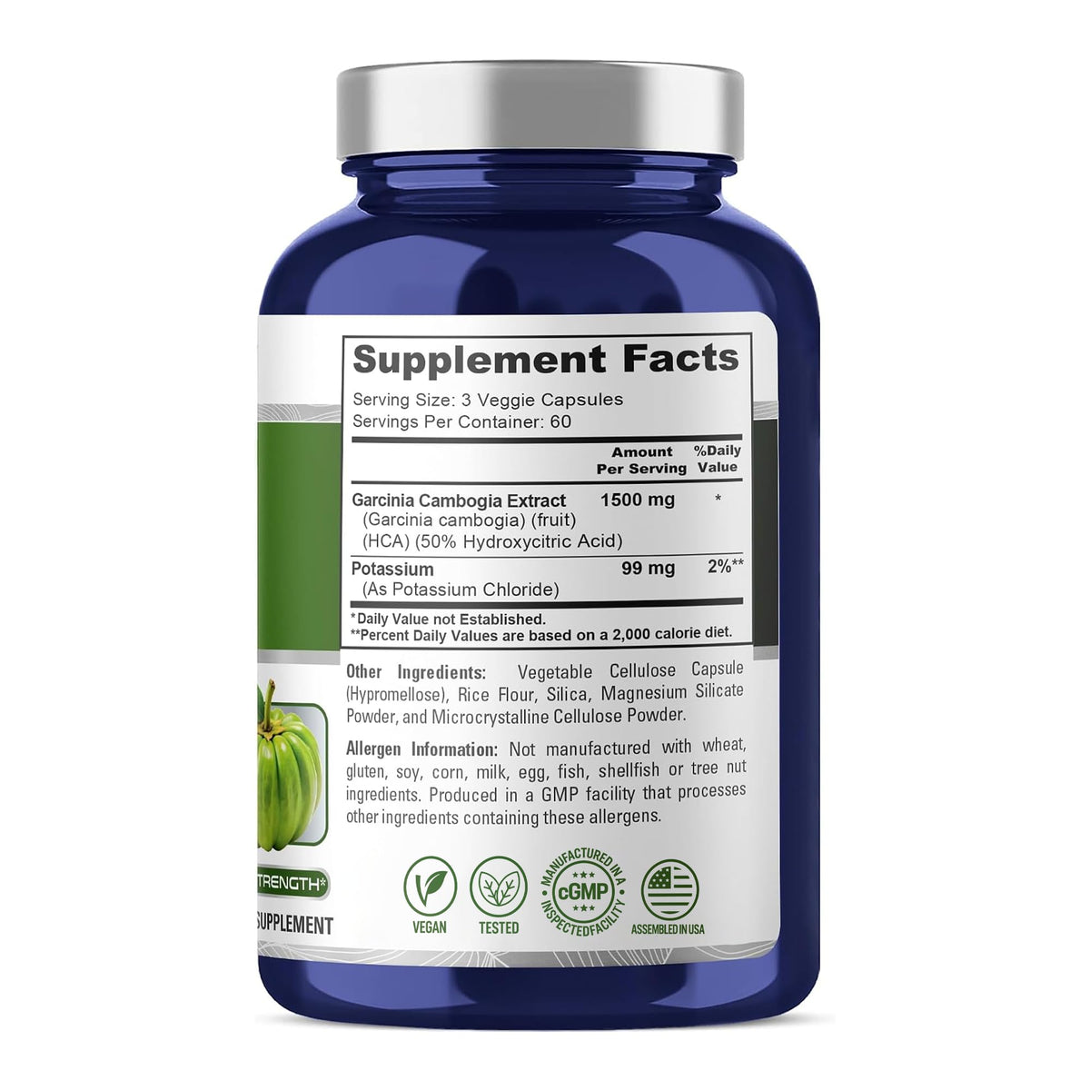 NusaPure Garcinia Cambogia 1500mg - 180 Vegetarian Capsules - image 2