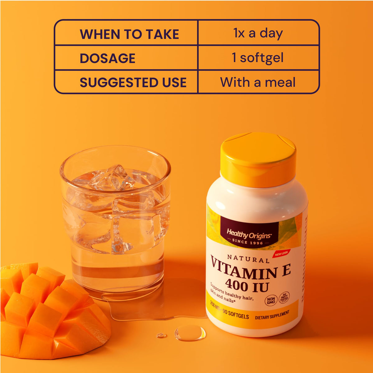 Healthy Origins Vitamin E 400 IU Natural Mixed Tocopherols - 180 Softgels - image 5
