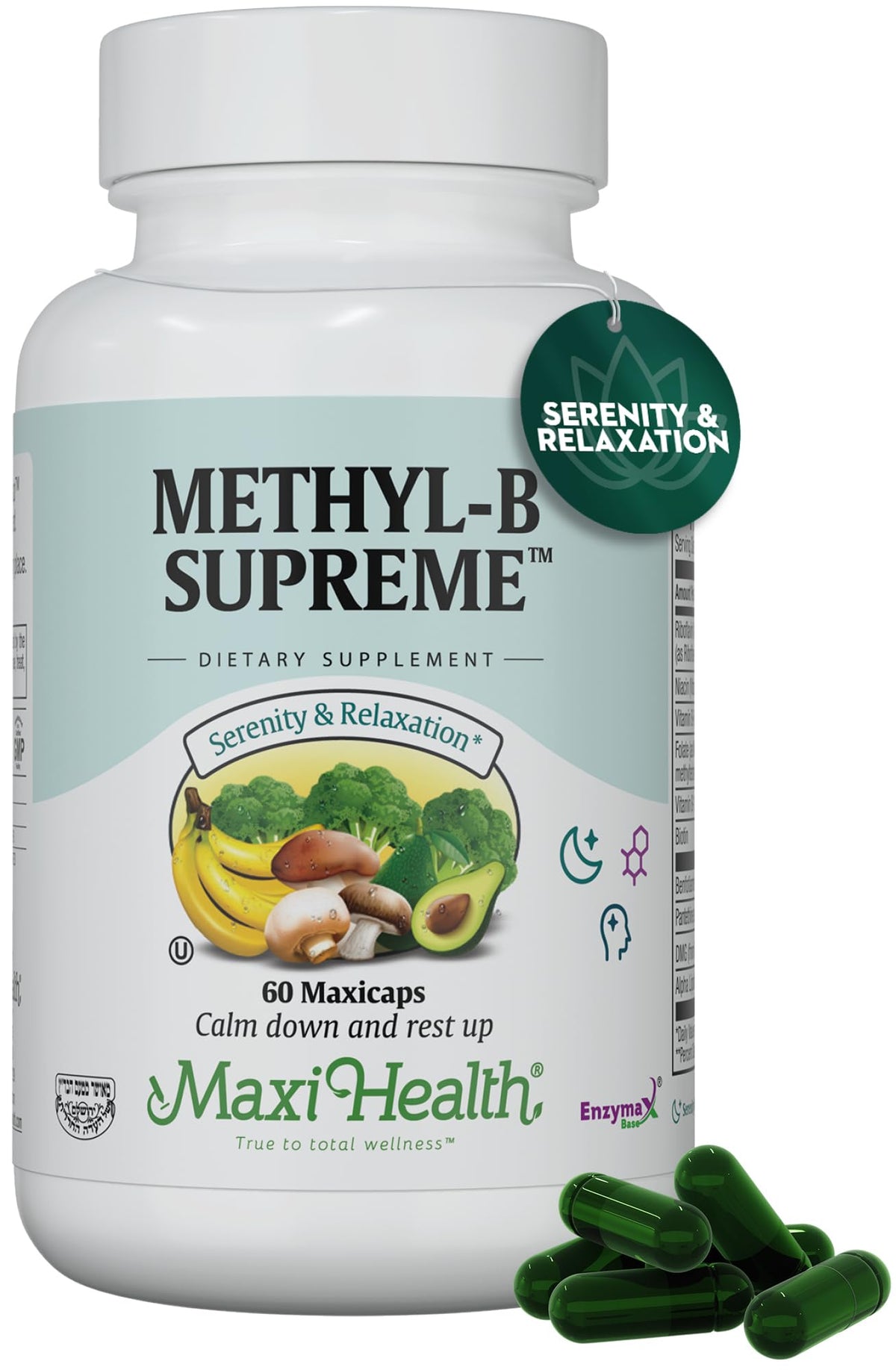 Maxi Health Methyl-B Supreme B Complex Vitamins - 60 Capsules