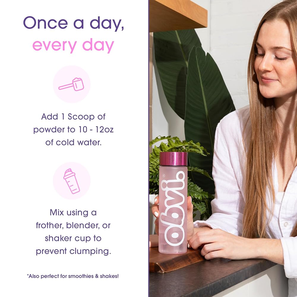 Obvi Hydration Powder with 5 Collagen Types & Hyaluronic Acid - 30 Servings - image 6