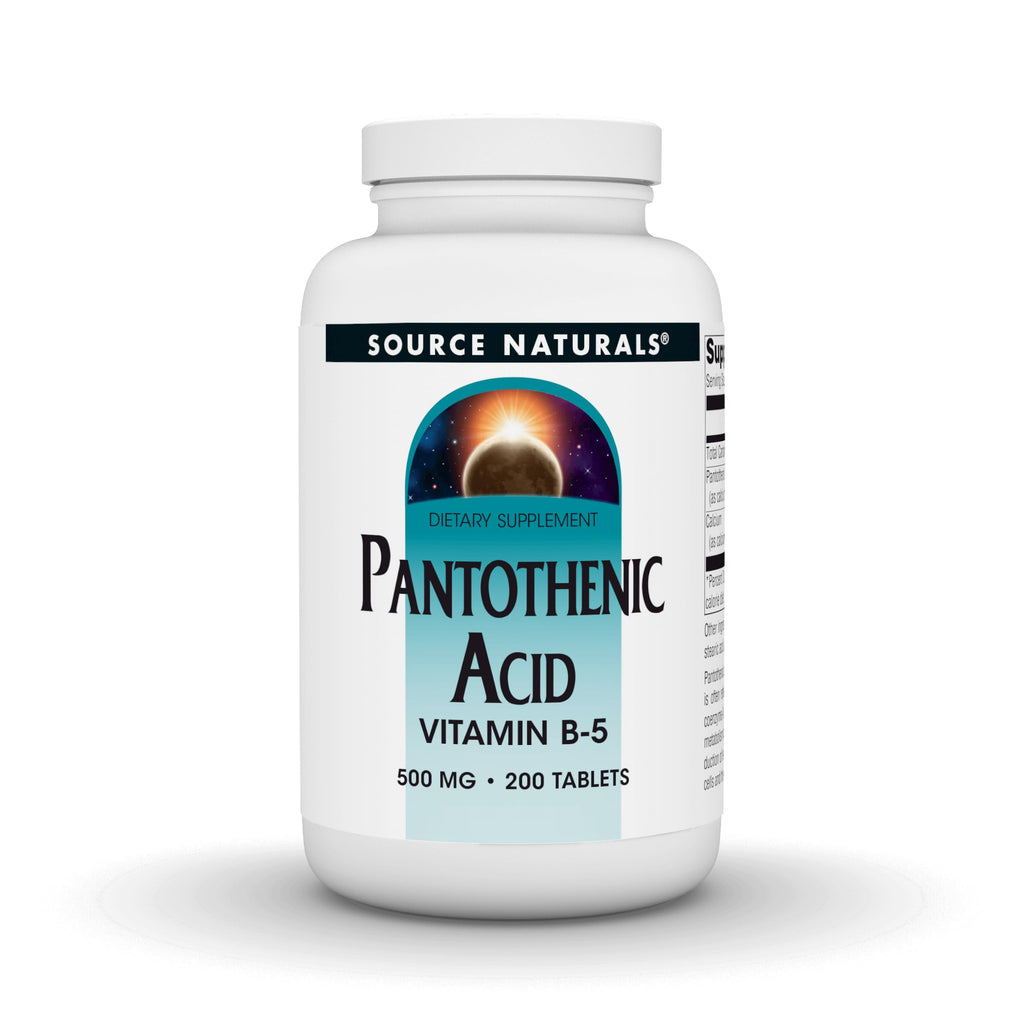 Source Naturals Pantothenic Acid Vitamin B-5 500 mg - 200 Tablets