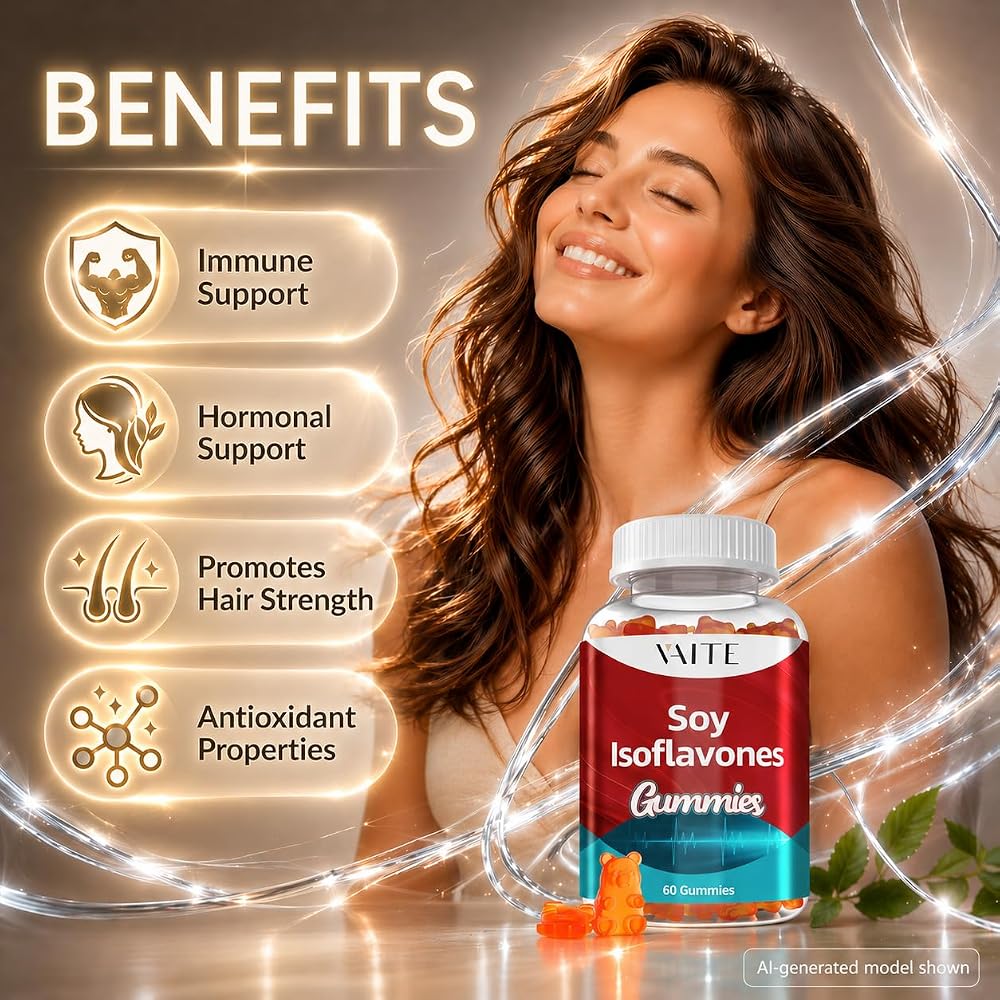 VAITE Soy Isoflavones Gummies for Women Menopause Relief - 60 Gummies - image 2