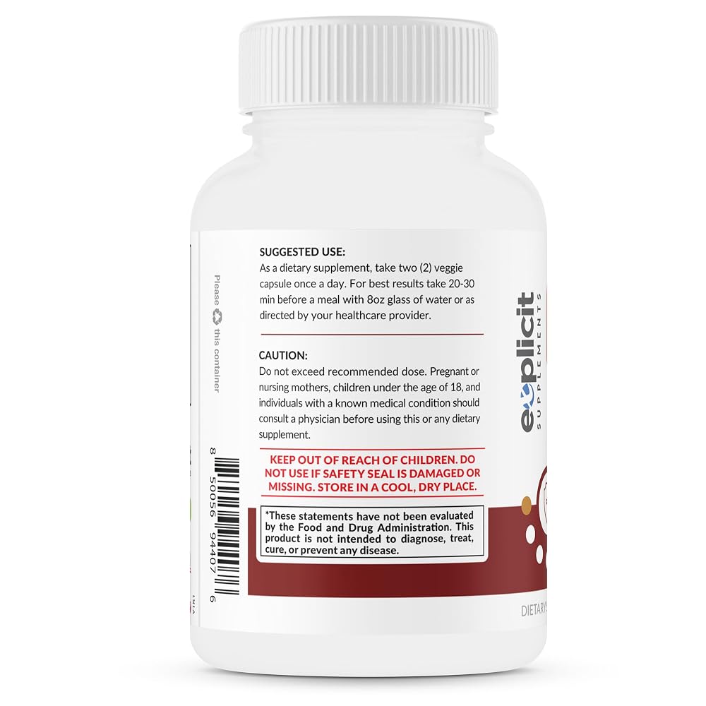 eXplicit Supplements Berberine & Ceylon Cinnamon - 180 Capsules - image 7