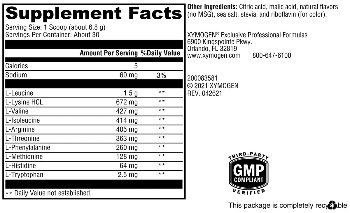 XYMOGEN XymoBolX Amino Acids Powder Fruit Punch - 30 Servings - image 2