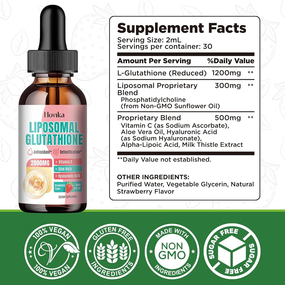 Hovika Liposomal Glutathione Supplement 2000mg