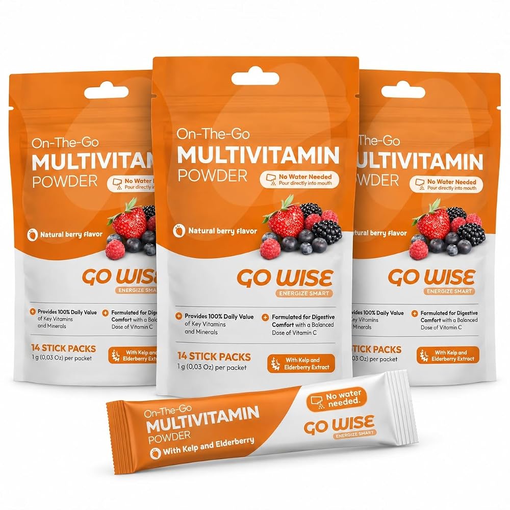 Go Wise Multivitamin Powder for Women and Men - No Water, No Pills