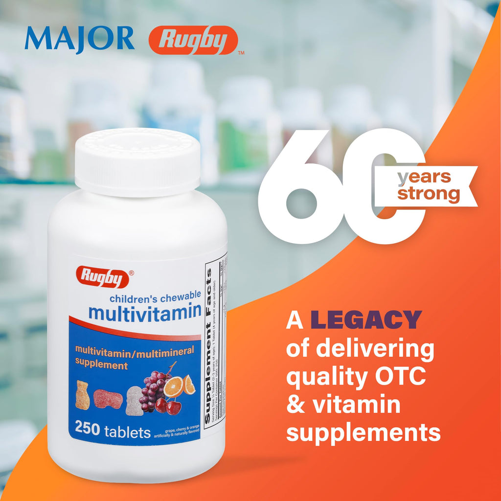 Rugby Children's Chewable Multivitamin Tablets - 250 Count - image 2