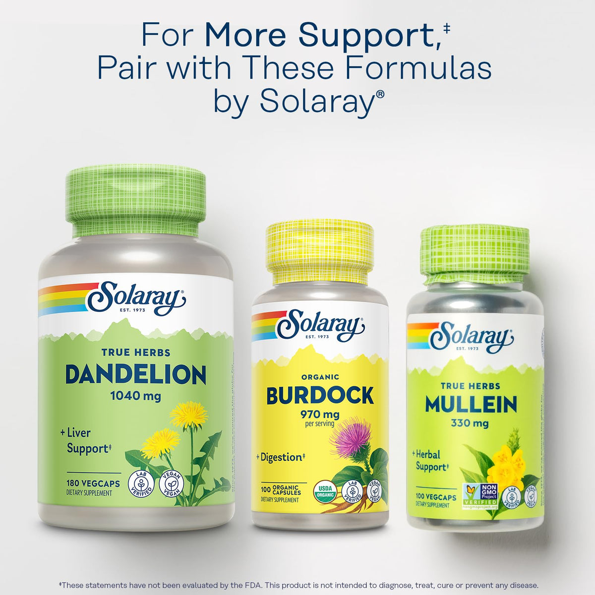 SOLARAY Organic Burdock Root 970 mg - 100 Capsules - image 6