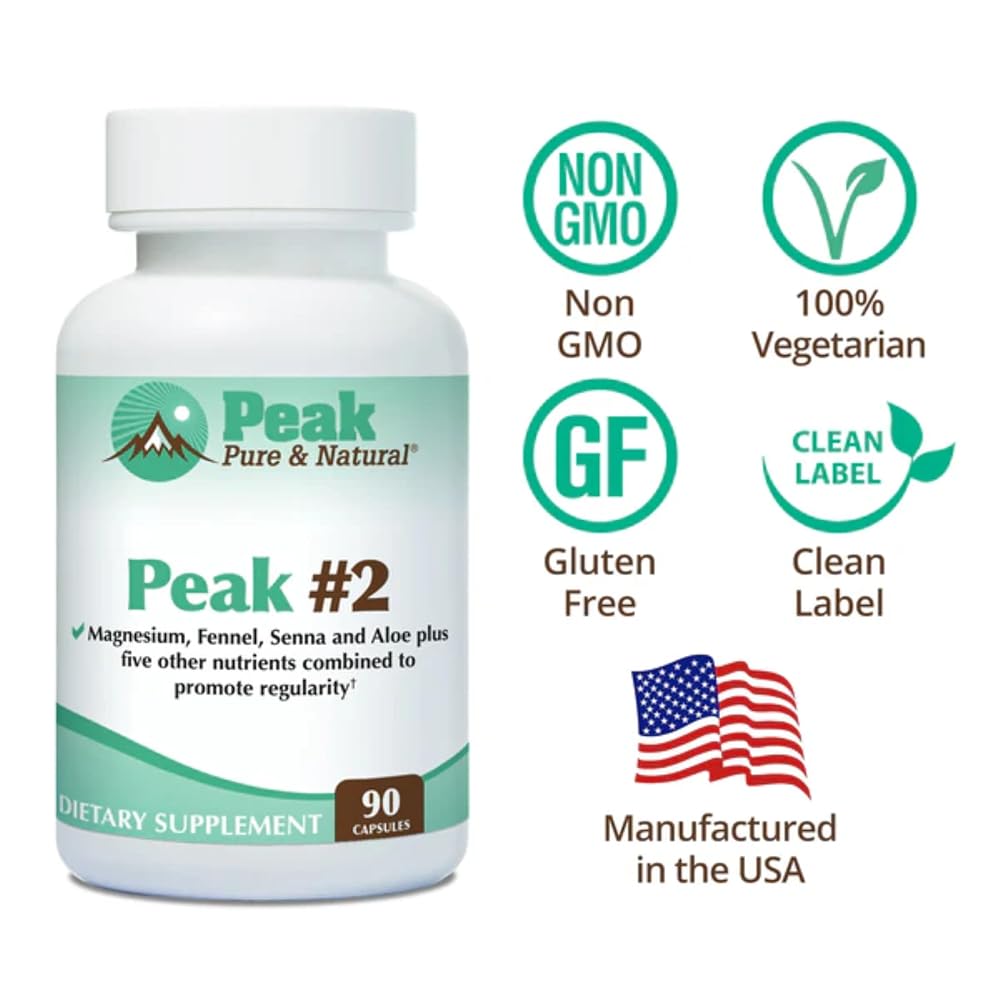 Peak Pure & Natural #2 Bowel Movement Supplement - 90 Capsules - image 3
