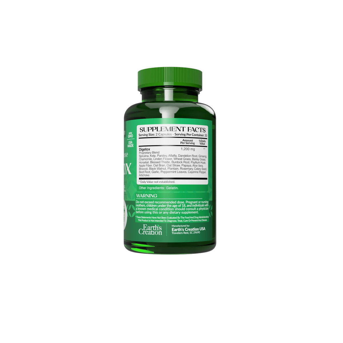 Earth's Creation Natural Digetox - Digestive Detox & Cleansing - 60 - image 3