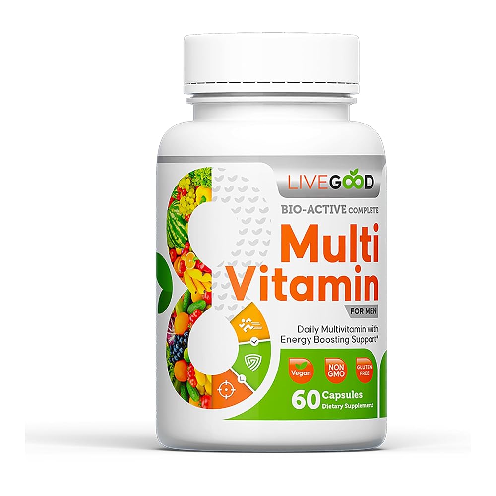 LiveGood Bio-Active Complete Multivitamin for Men - 60 Capsules