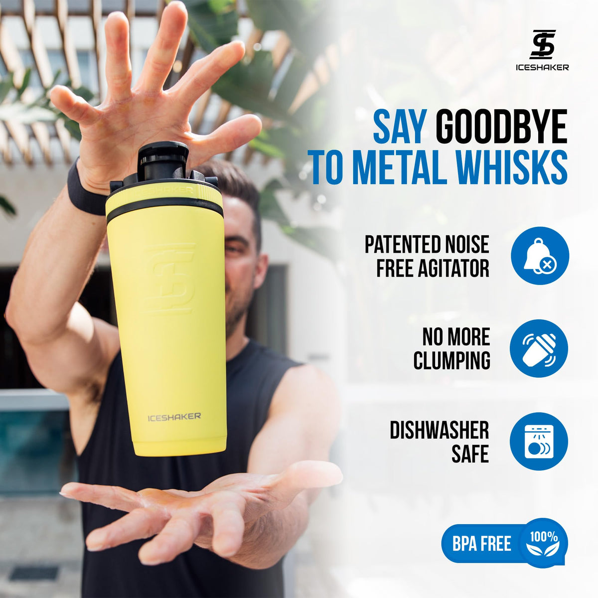 Ice Shaker Insulated Stainless Steel Shaker Bottle
