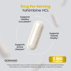 DORADO NUTRITION Yohimbine HCL 5mg - 270 Capsules - image 5