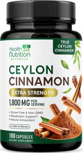 Health Nutrition Naturals Ceylon Cinnamon Capsules - 100% Extra