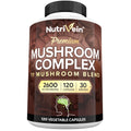 Nutrivein Premium Nootropic Mushroom Supplement 2600 mg - 120 Capsules