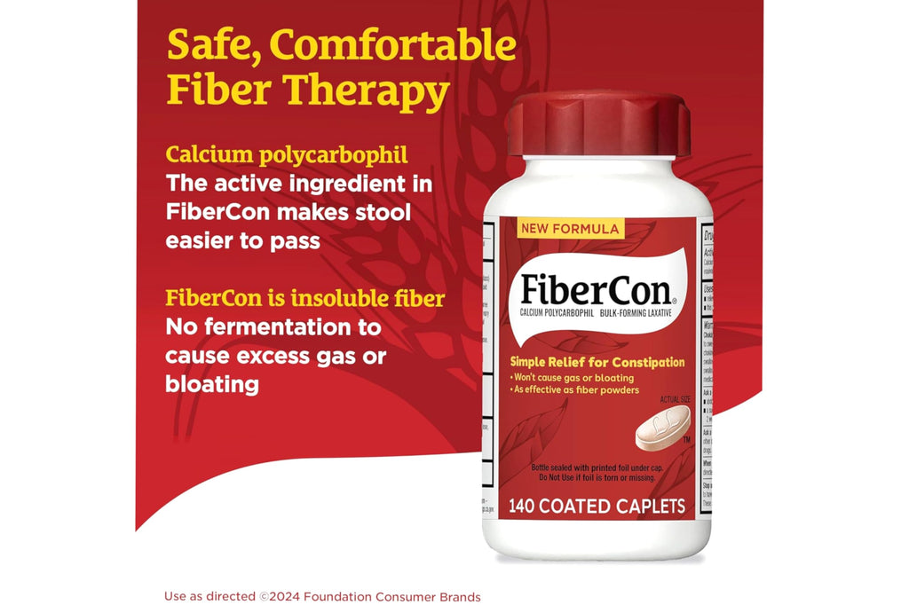 Fibercon Fiber Therapy for Regularity - 140 Caplets - image 7