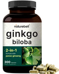 NatureBell Ginkgo Biloba with Panax Ginseng - 300 Capsules