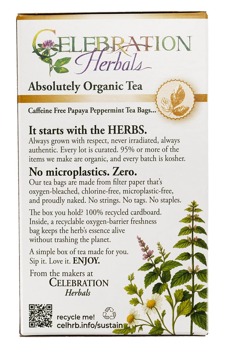 Celebration Herbals Papaya Peppermint Tea Organic - 24 Bags - image 4
