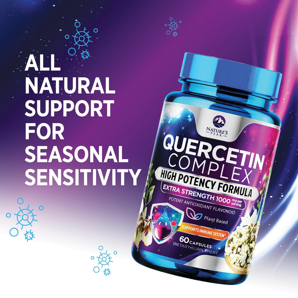 Nature's Peak Quercetin Supplement - Extra Strength Antioxidant