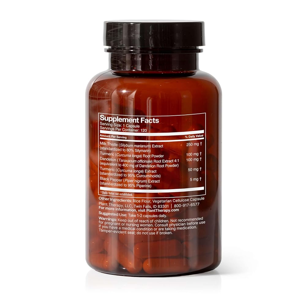 Plant Therapy Liver Tonic Herbal Supplement - 120 Vegetarian Capsules - image 2