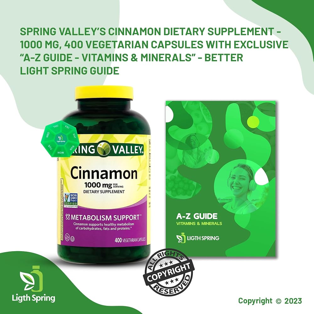 LightSpring Cinnamon 1000mg Dietary Supplement - 400 Capsules - image 2