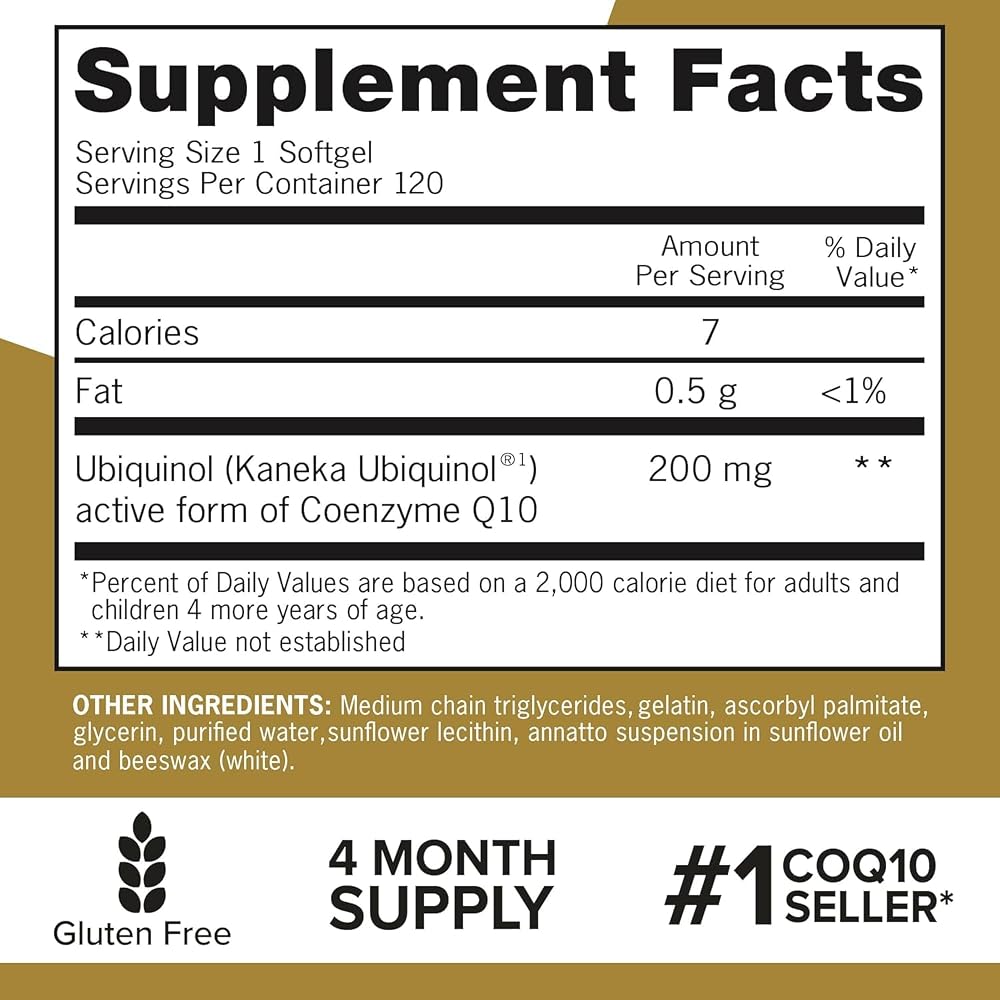 Qunol Ubiquinol 200mg Extra Strength Antioxidant - 120 Softgels - image 6