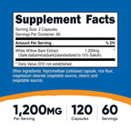 Nutricost White Willow Bark 1200 mg - 120 Capsules - image 2