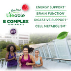 Lifeable Sugar Free Vitamin B Complex Gummies with Vitamin C - 90 Count - image 3