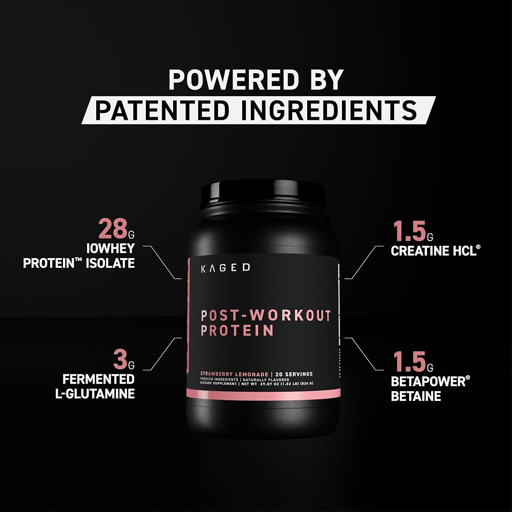 Kaged Post Workout Protein Powder Strawberry Lemonade - 20 Servings - image 2