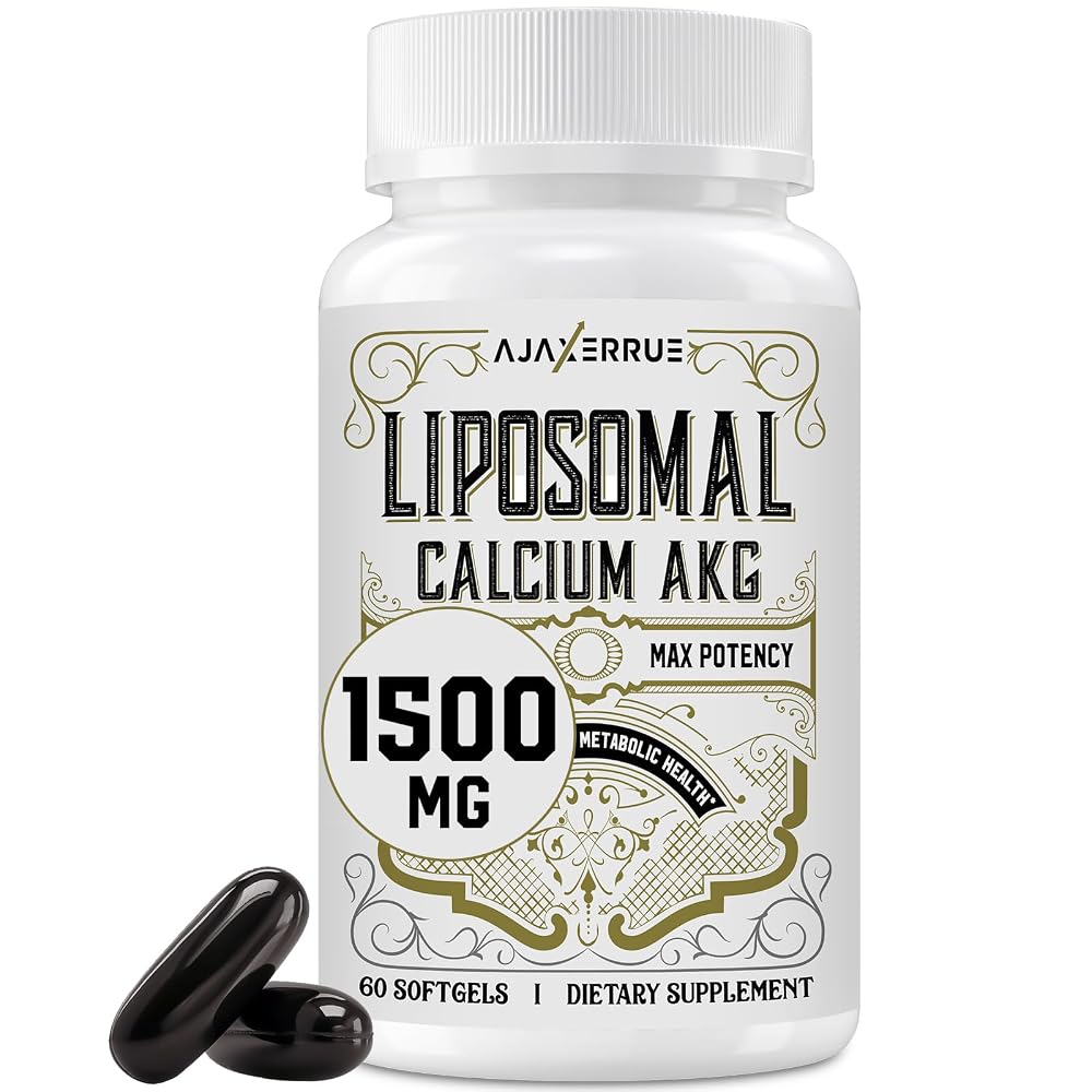 AJAXERRUE Liposomal Calcium AKG Supplement, Ca AKG for Longevity