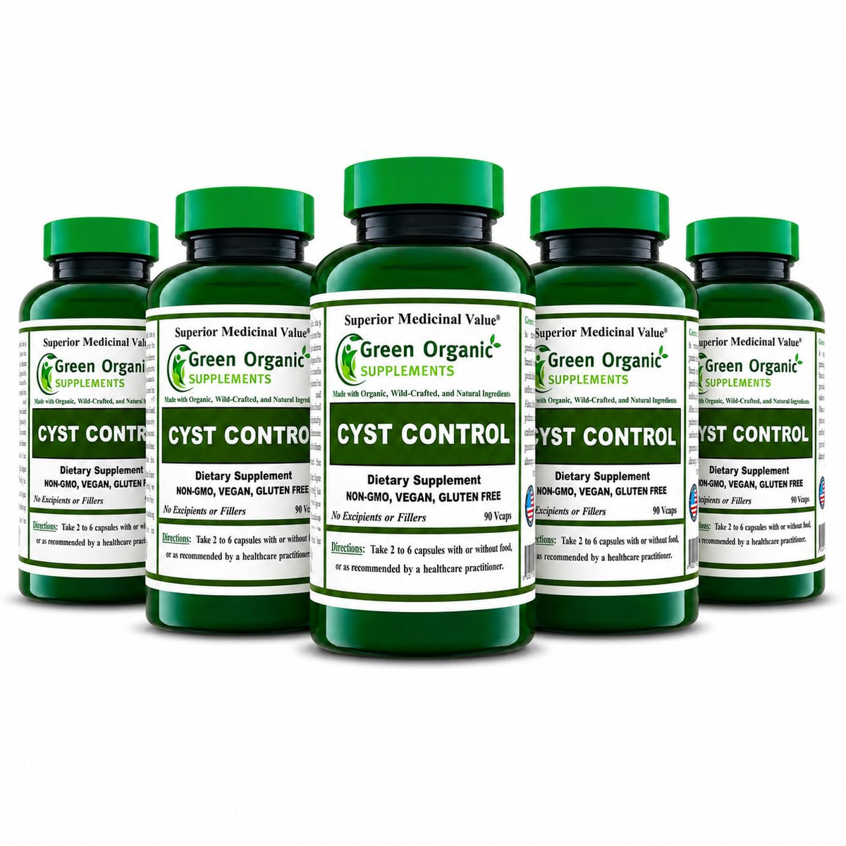 Green Organic Supplements Cyst, Breast Cyst, 90 Vegetarian Capsules, High