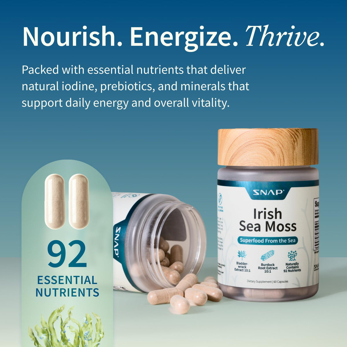 Snap Supplements Irish Sea Moss - 60 Capsules - image 2