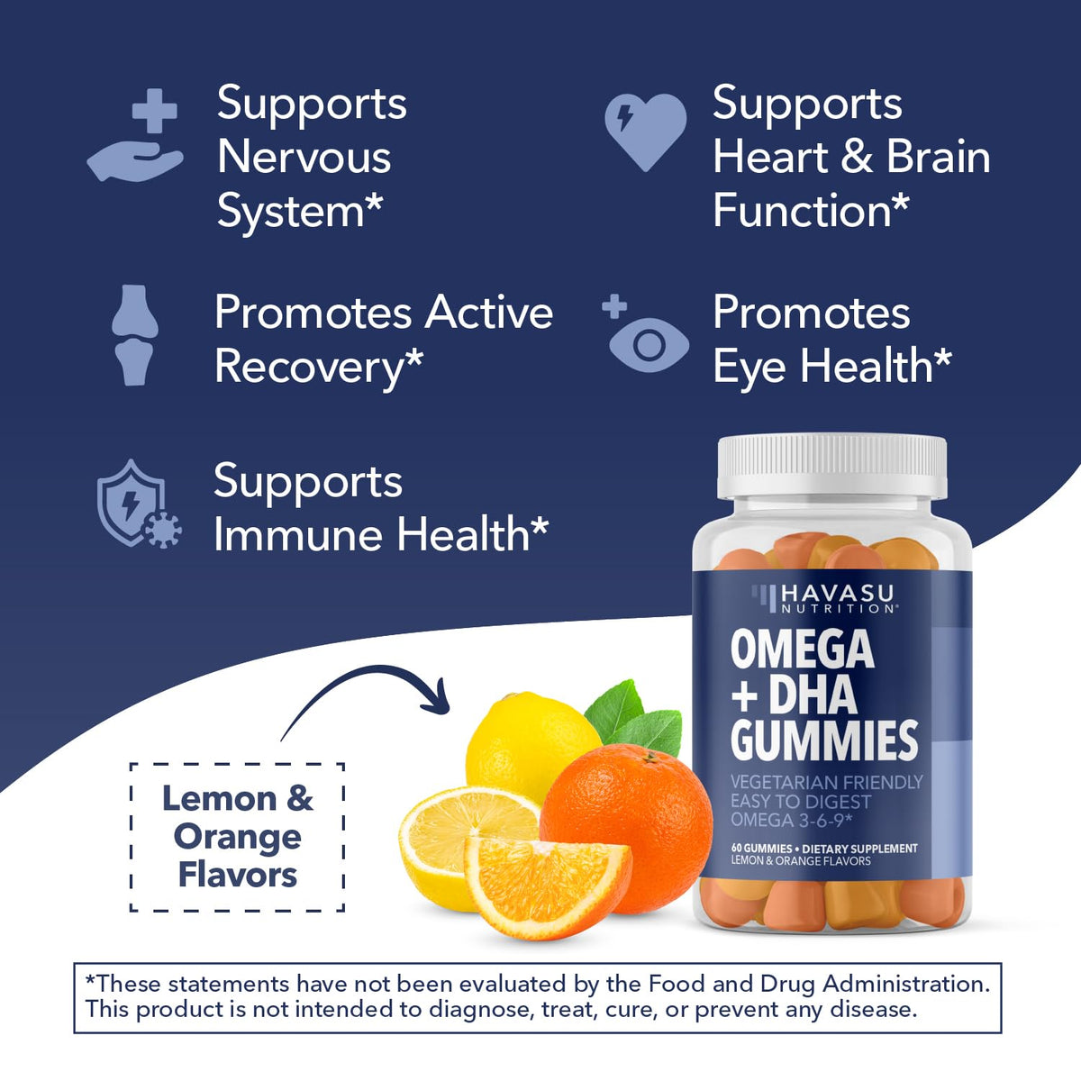 Havasu Nutrition Vegan Omega 3 6 9 Gummies with DHA - 60 Count - image 4