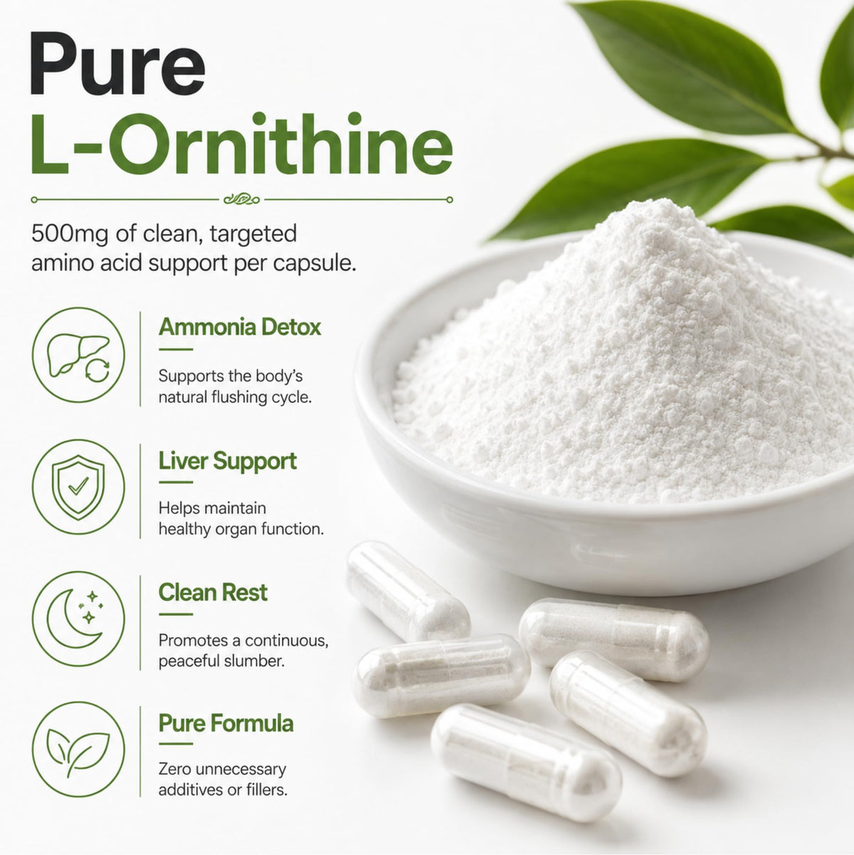 Dr Clark Ornithine 500mg Dietary Supplement - 100 Capsules - image 3