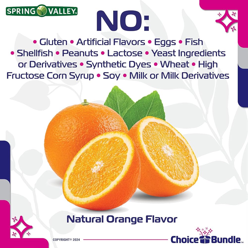 Choice Bundle Spring Valley Vitamin C Gummies Zero Sugar - 120 Count - image 5
