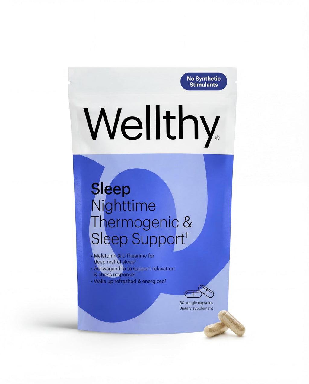 Wellthy Night Time Thermogenic with Melatonin - 60 Capsules